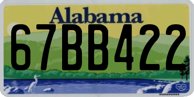 AL license plate 67BB422