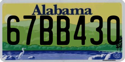 AL license plate 67BB430