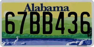 AL license plate 67BB436