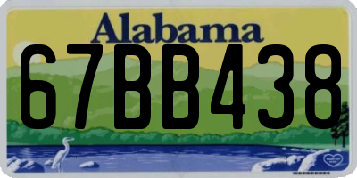 AL license plate 67BB438