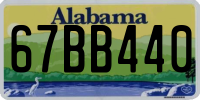 AL license plate 67BB440