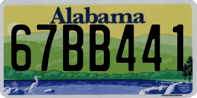 AL license plate 67BB441