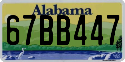 AL license plate 67BB447