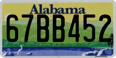 AL license plate 67BB452