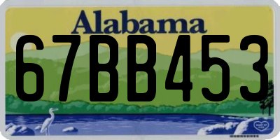 AL license plate 67BB453