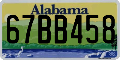 AL license plate 67BB458