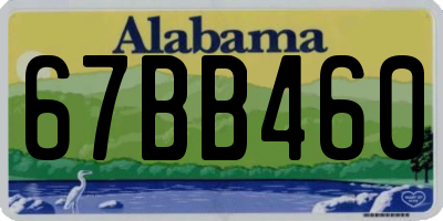 AL license plate 67BB460