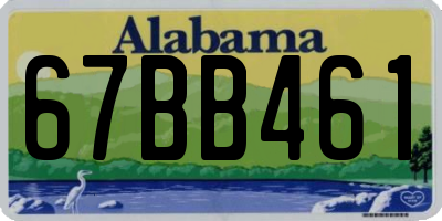 AL license plate 67BB461