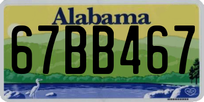 AL license plate 67BB467
