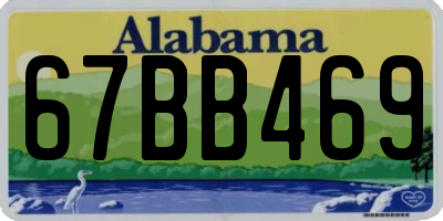 AL license plate 67BB469
