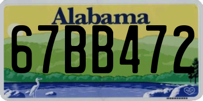 AL license plate 67BB472
