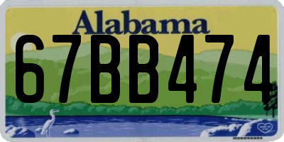 AL license plate 67BB474