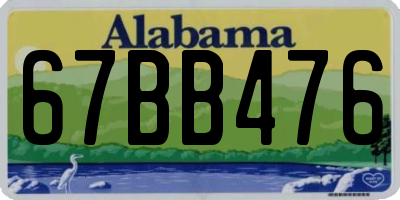 AL license plate 67BB476