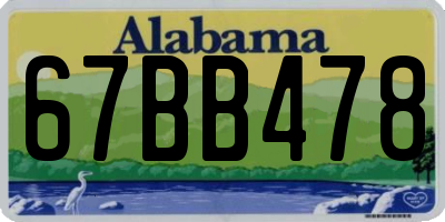 AL license plate 67BB478