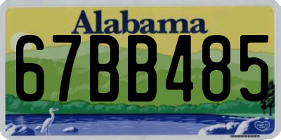 AL license plate 67BB485
