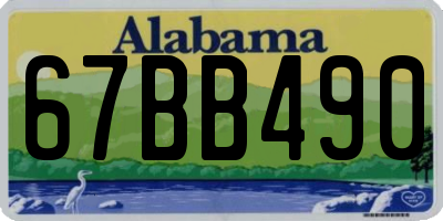 AL license plate 67BB490
