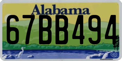 AL license plate 67BB494