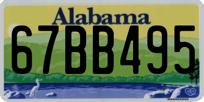 AL license plate 67BB495