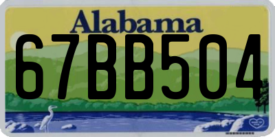 AL license plate 67BB504