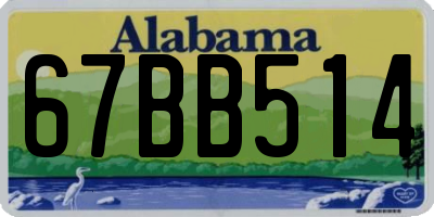 AL license plate 67BB514