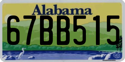 AL license plate 67BB515