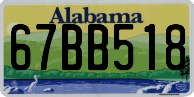 AL license plate 67BB518