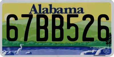 AL license plate 67BB526