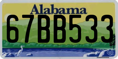 AL license plate 67BB533