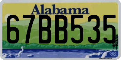 AL license plate 67BB535