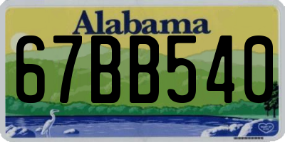 AL license plate 67BB540