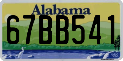 AL license plate 67BB541