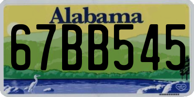 AL license plate 67BB545
