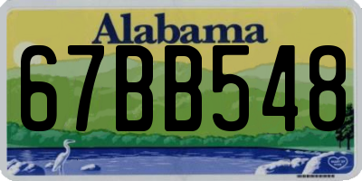 AL license plate 67BB548
