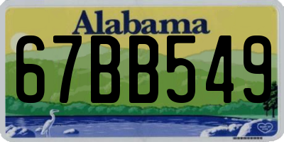 AL license plate 67BB549