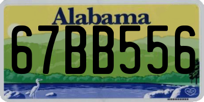 AL license plate 67BB556