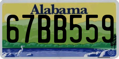 AL license plate 67BB559