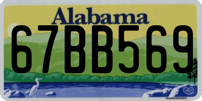 AL license plate 67BB569