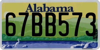 AL license plate 67BB573