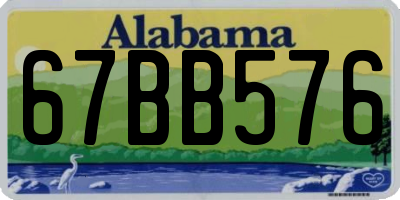 AL license plate 67BB576