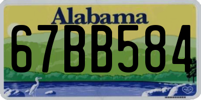 AL license plate 67BB584