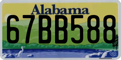 AL license plate 67BB588