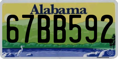 AL license plate 67BB592