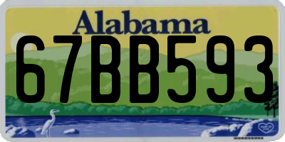 AL license plate 67BB593