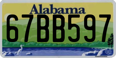 AL license plate 67BB597