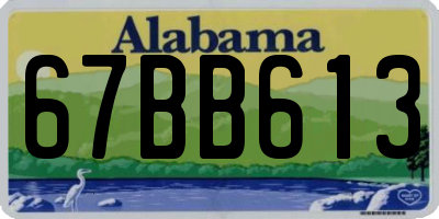 AL license plate 67BB613
