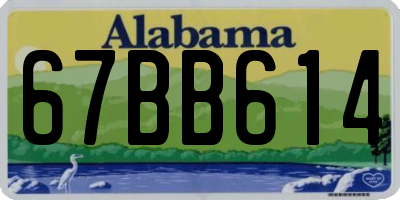 AL license plate 67BB614