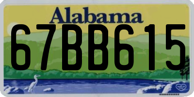 AL license plate 67BB615