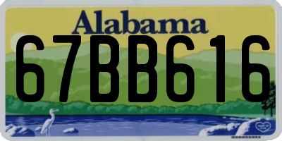 AL license plate 67BB616