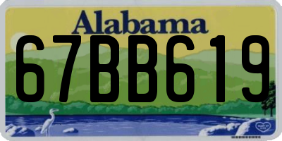 AL license plate 67BB619