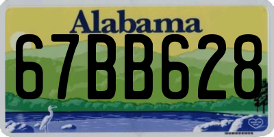 AL license plate 67BB628